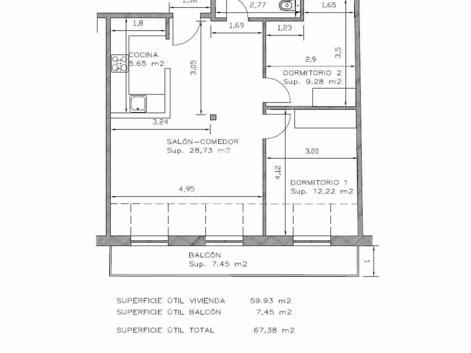 2 makuuhuone Huoneisto myytävänä paikassa Donostia-San Sebastian - 726 000 € (Ref: 9974272)