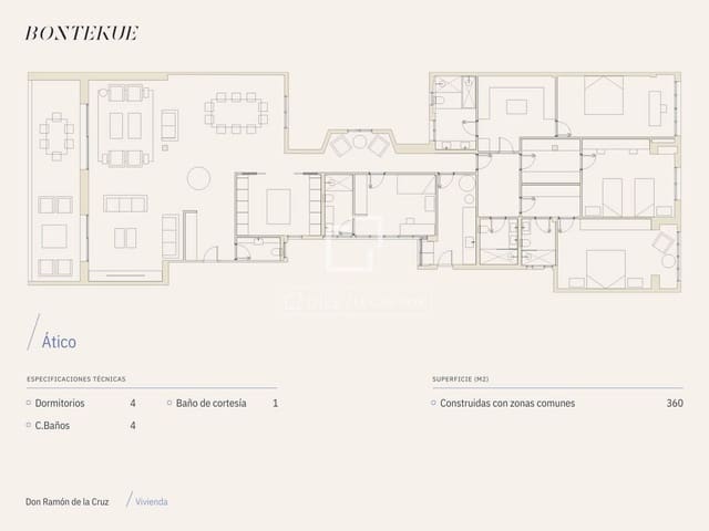 4 soverom Leilighet til salgs i Recoletos, Madrid by - € 6 200 000 (Ref: 9974370)