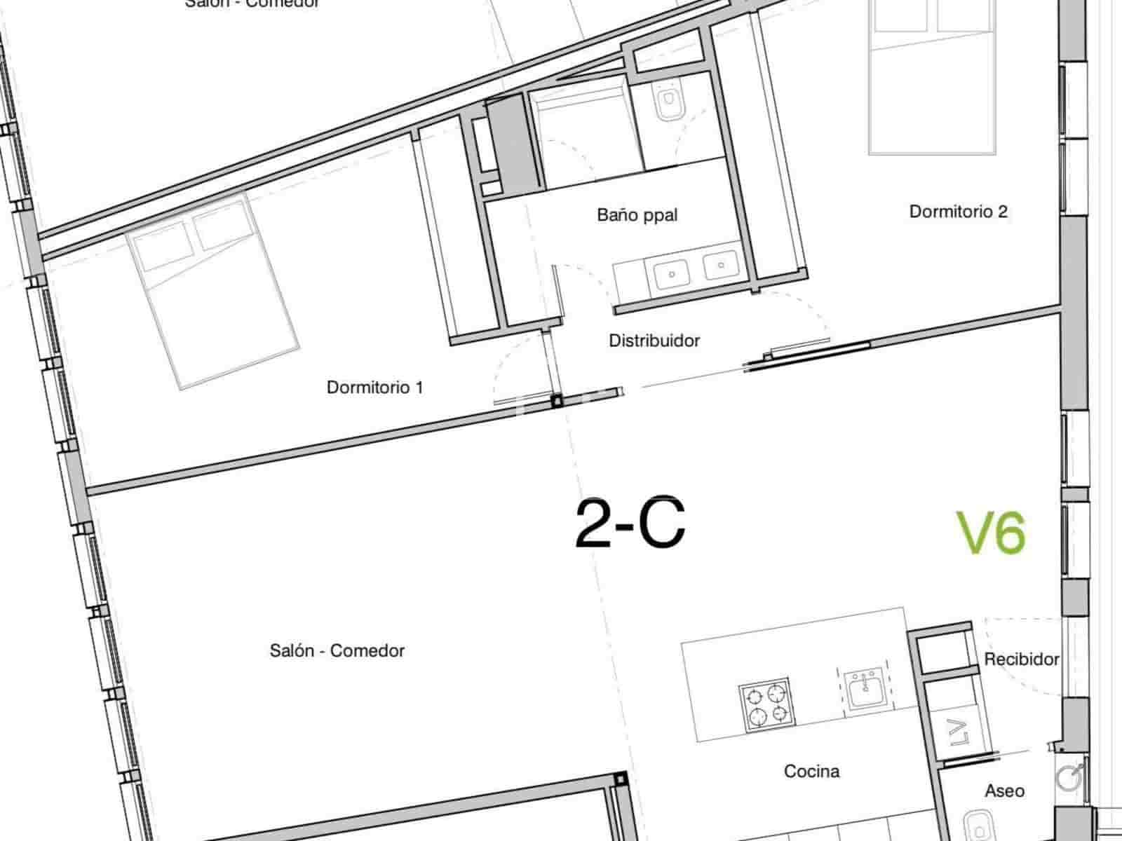 2 soverom Leilighet til salgs i Madrid by med svømmebasseng garasje - € 1 400 000 (Ref: 9977874)