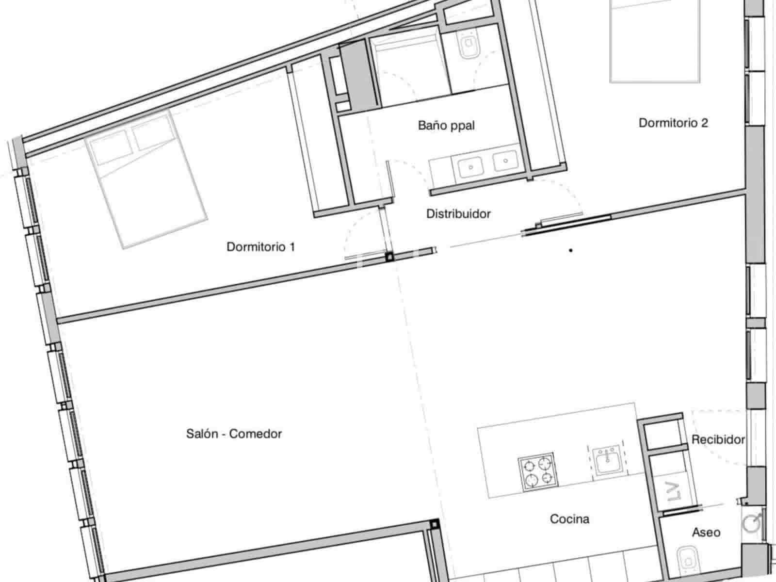 2 Zimmer Apartment zu verkaufen in Madrid Stadt mit Pool Garage - 1.400.000 € (Ref: 9977874)