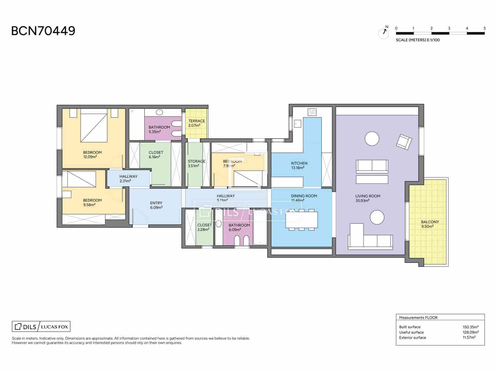 Apartamento de 3 habitaciones en Barcelona ciudad en venta - 1.150.000 € (Ref: 9977950)