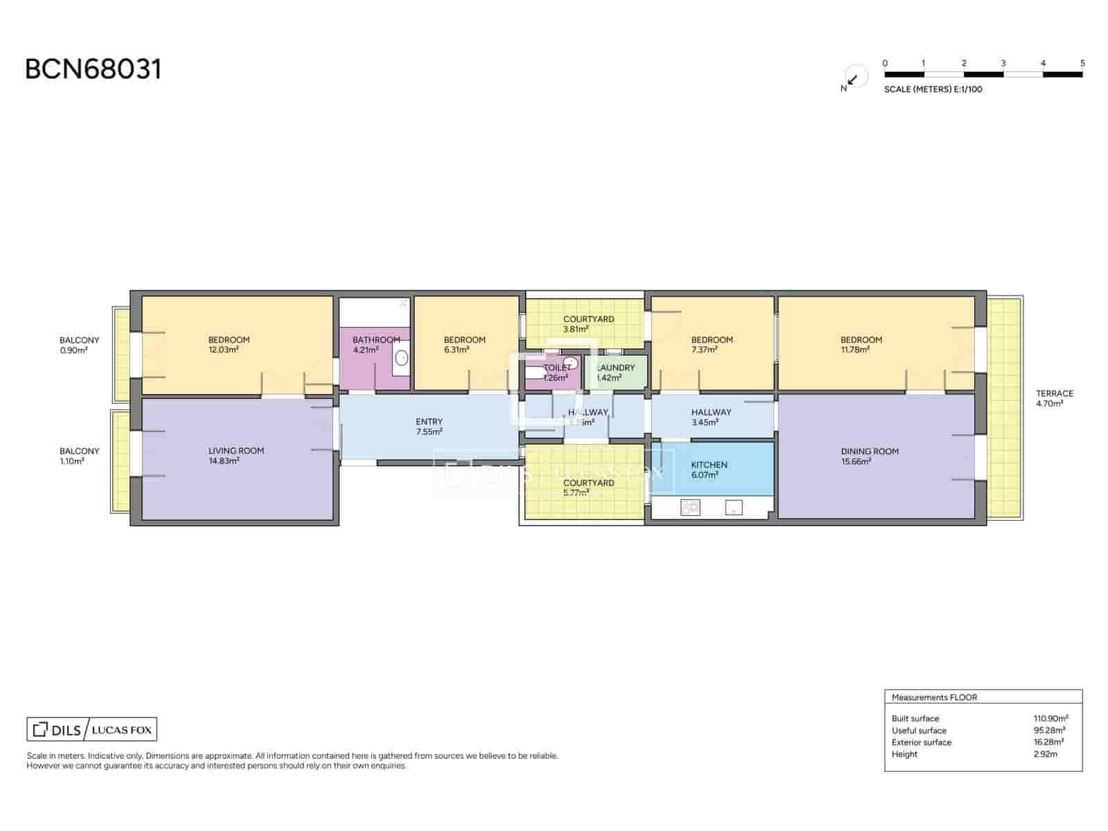 5 soveværelse Lejlighed til salg i Barcelona by med garage - € 625.000 (Ref: 9980637)