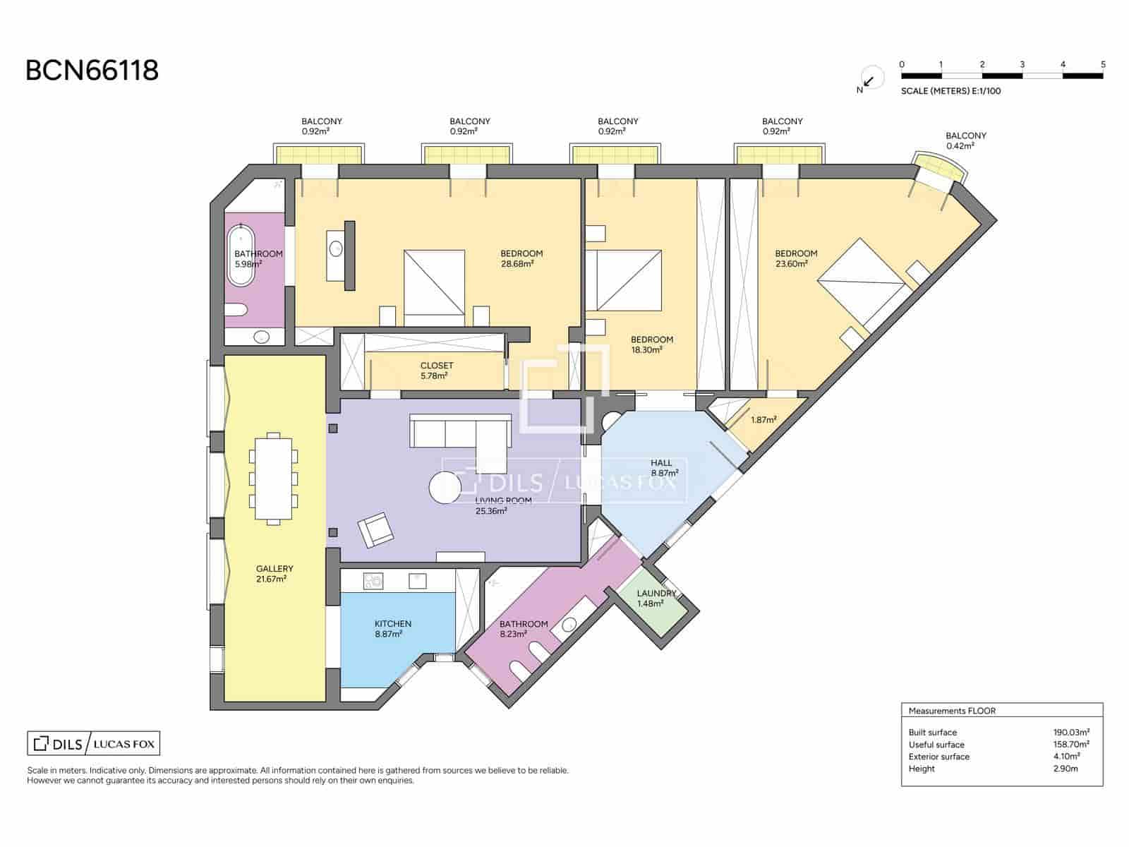 4 soveværelse Lejlighed til salg i Barcelona by - € 1.650.000 (Ref: 9981548)