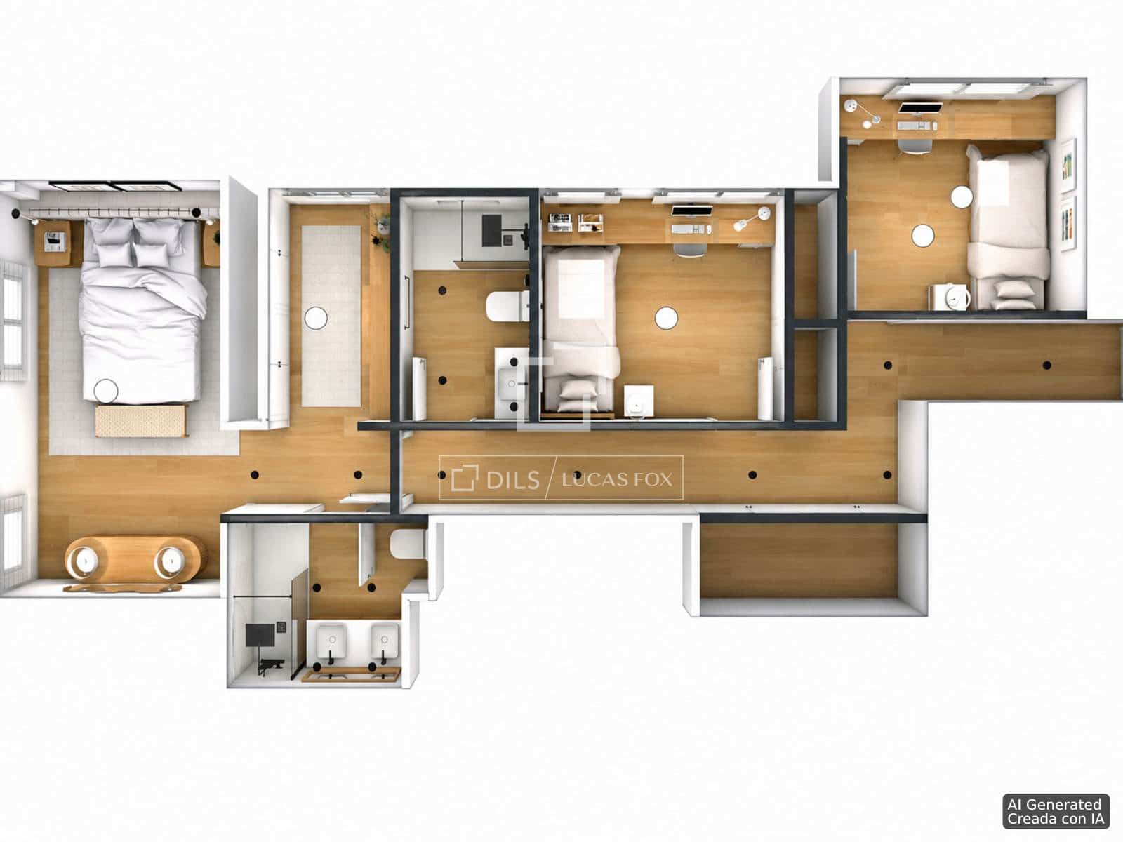 Apartamento de 3 habitaciones en Madrid ciudad en venta con piscina garaje - 1.230.000 € (Ref: 9990892)