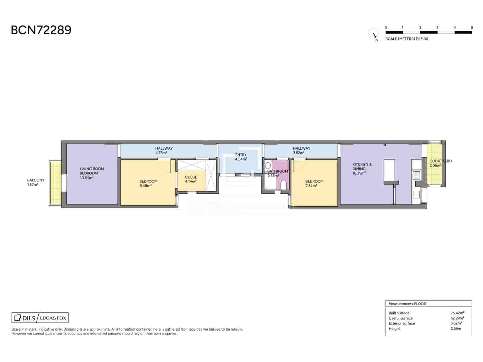 2 slaapkamer Appartement te koop in Barcelona stad - € 330.000 (Ref: 9996276)