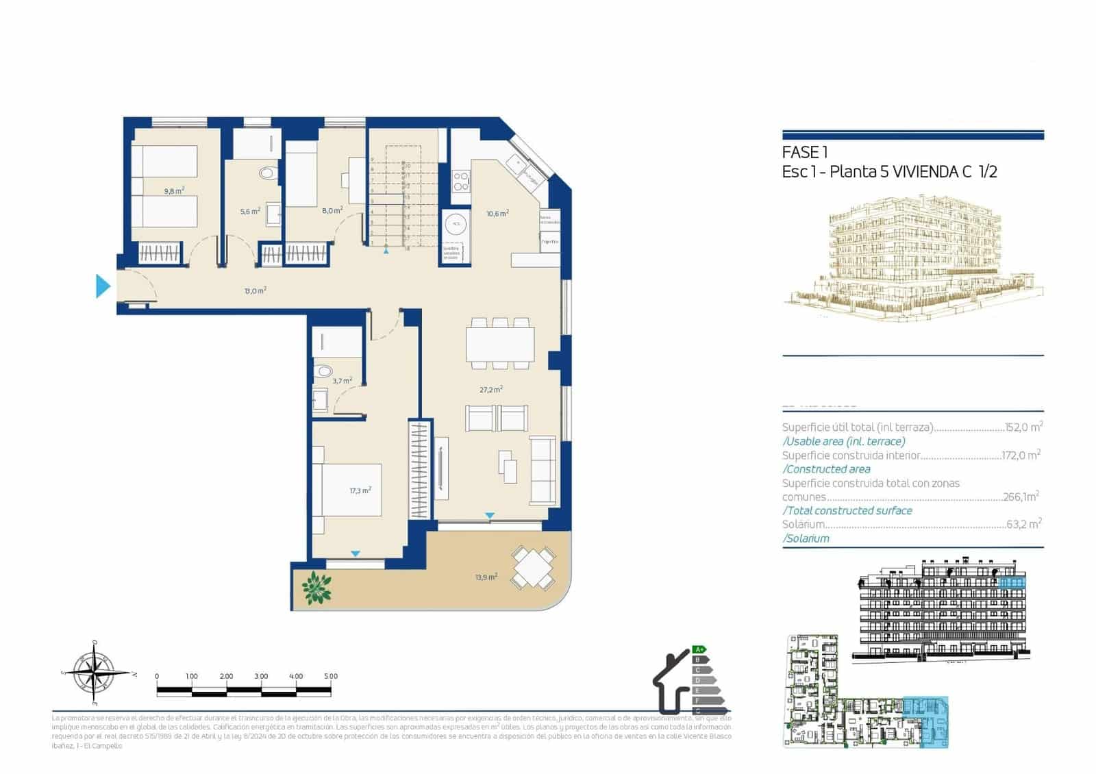 4 soverom Penthouse til salgs i La Villajoyosa / Vila Joiosa med svømmebasseng - € 1 100 000 (Ref: 10070846)