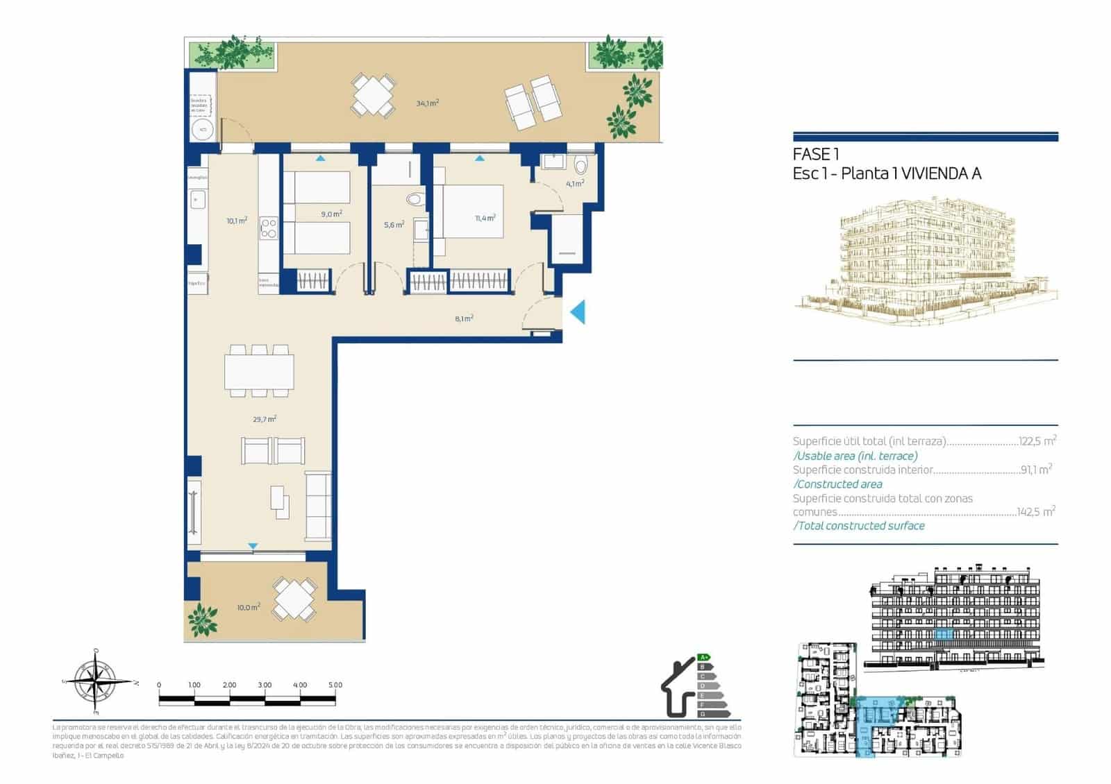 2 soverom Leilighet til salgs i La Villajoyosa / Vila Joiosa med svømmebasseng - € 445 000 (Ref: 10070847)