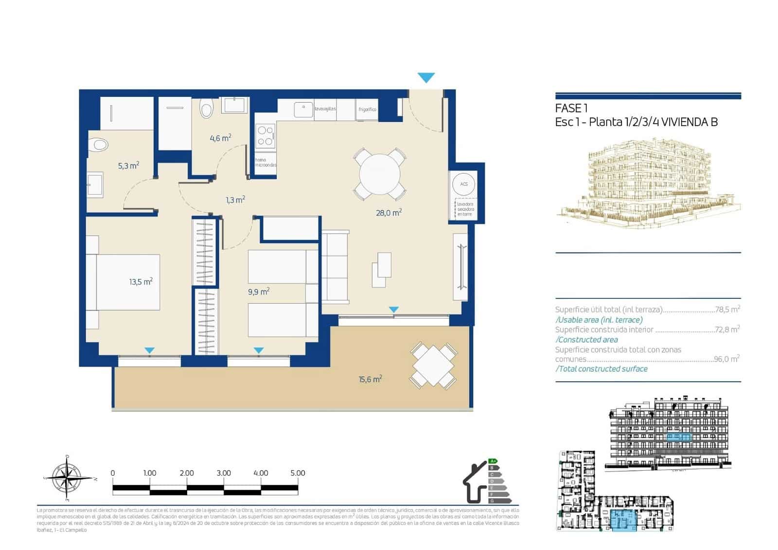 2 soverom Leilighet til salgs i La Villajoyosa / Vila Joiosa med svømmebasseng - € 445 000 (Ref: 10070847)