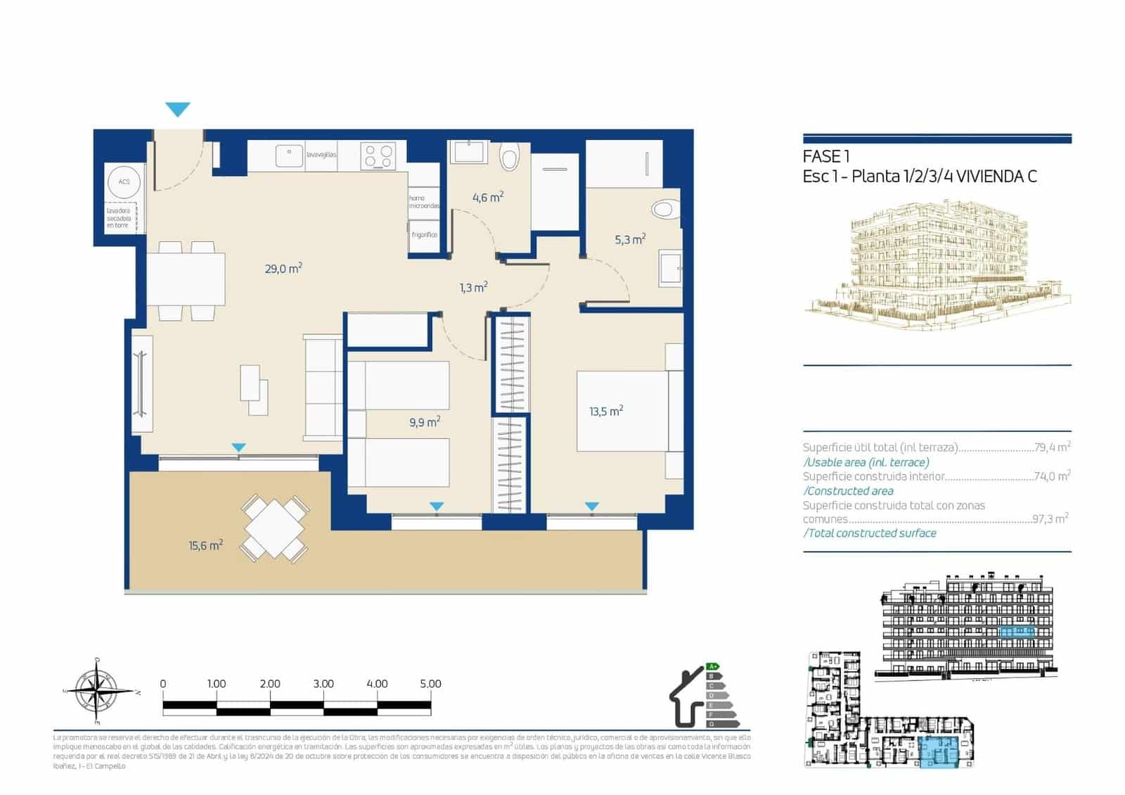 2 soverom Leilighet til salgs i La Villajoyosa / Vila Joiosa med svømmebasseng - € 445 000 (Ref: 10070847)