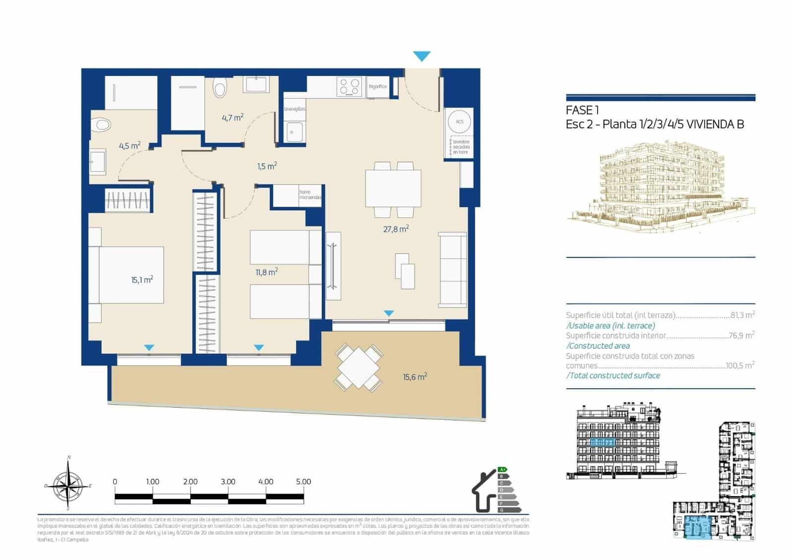 2 soverom Leilighet til salgs i La Villajoyosa / Vila Joiosa med svømmebasseng - € 445 000 (Ref: 10070847)