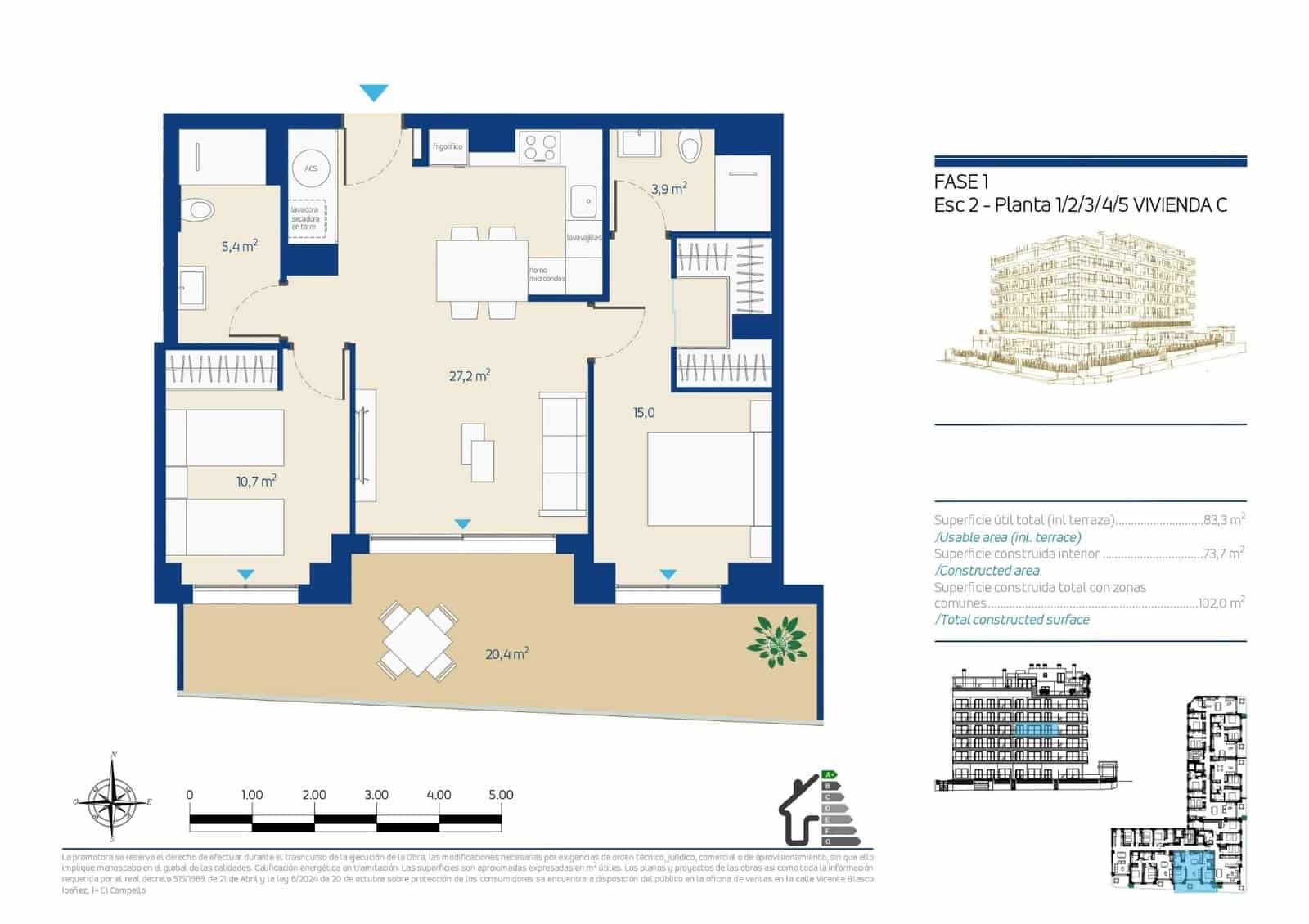 2 soverom Leilighet til salgs i La Villajoyosa / Vila Joiosa med svømmebasseng - € 445 000 (Ref: 10070847)