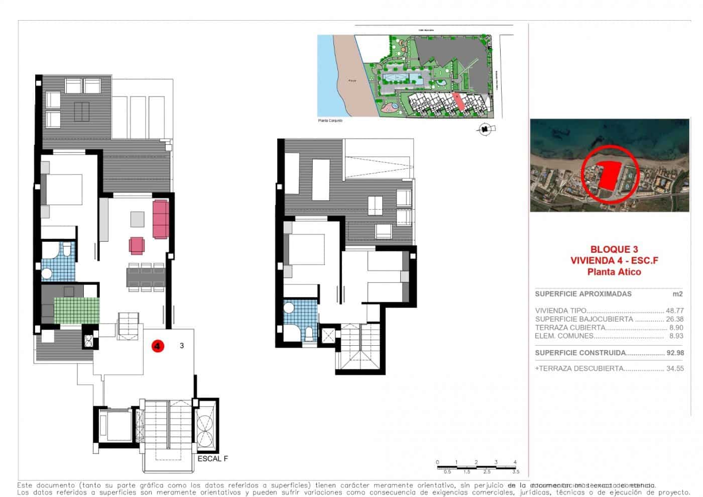 3 slaapkamer Penthouse te koop in Denia met zwembad garage - € 499.000 (Ref: 9103172)