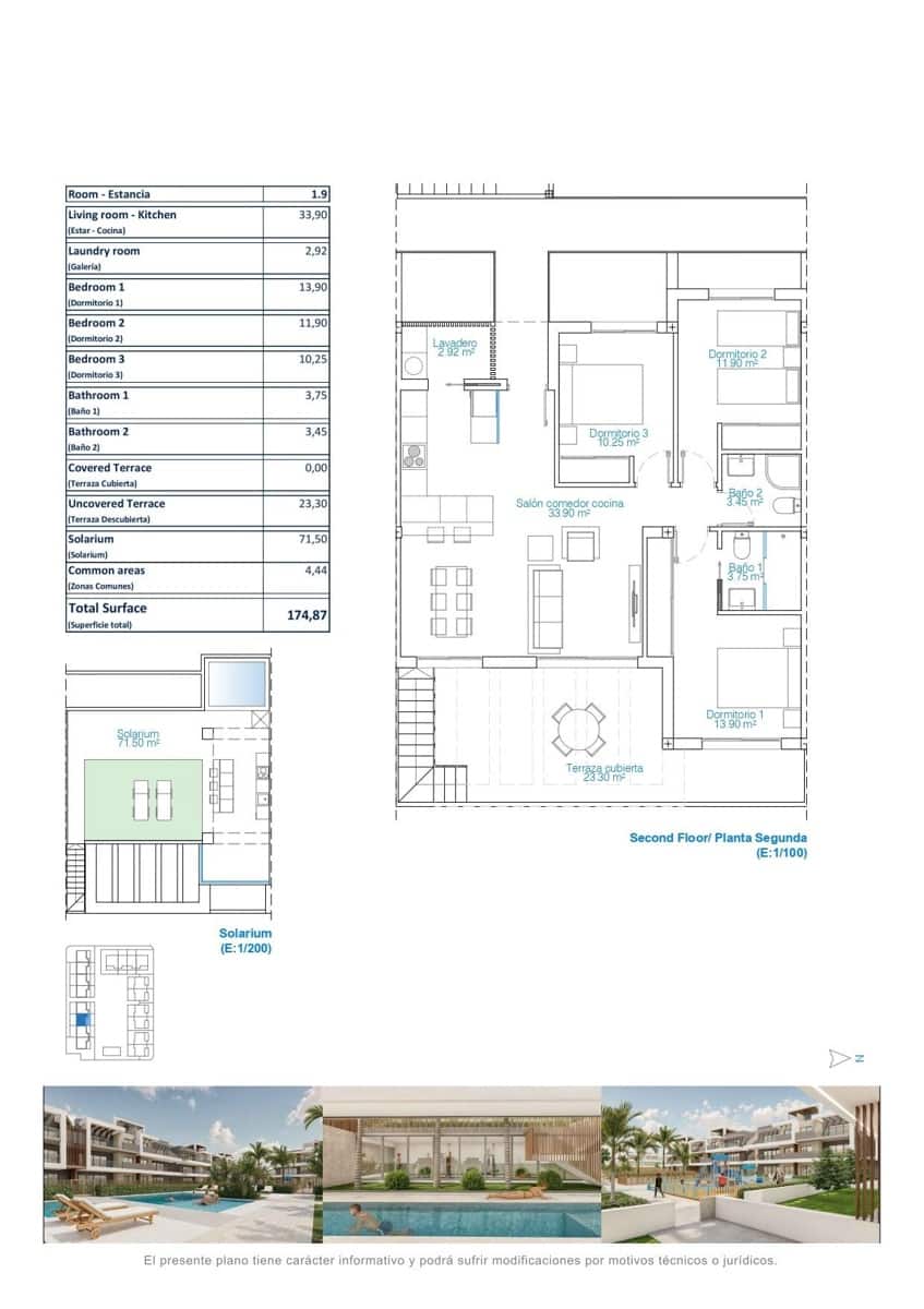 3 soverom Leilighet til salgs i El Mojon med svømmebasseng garasje - € 409 000 (Ref: 9104737)