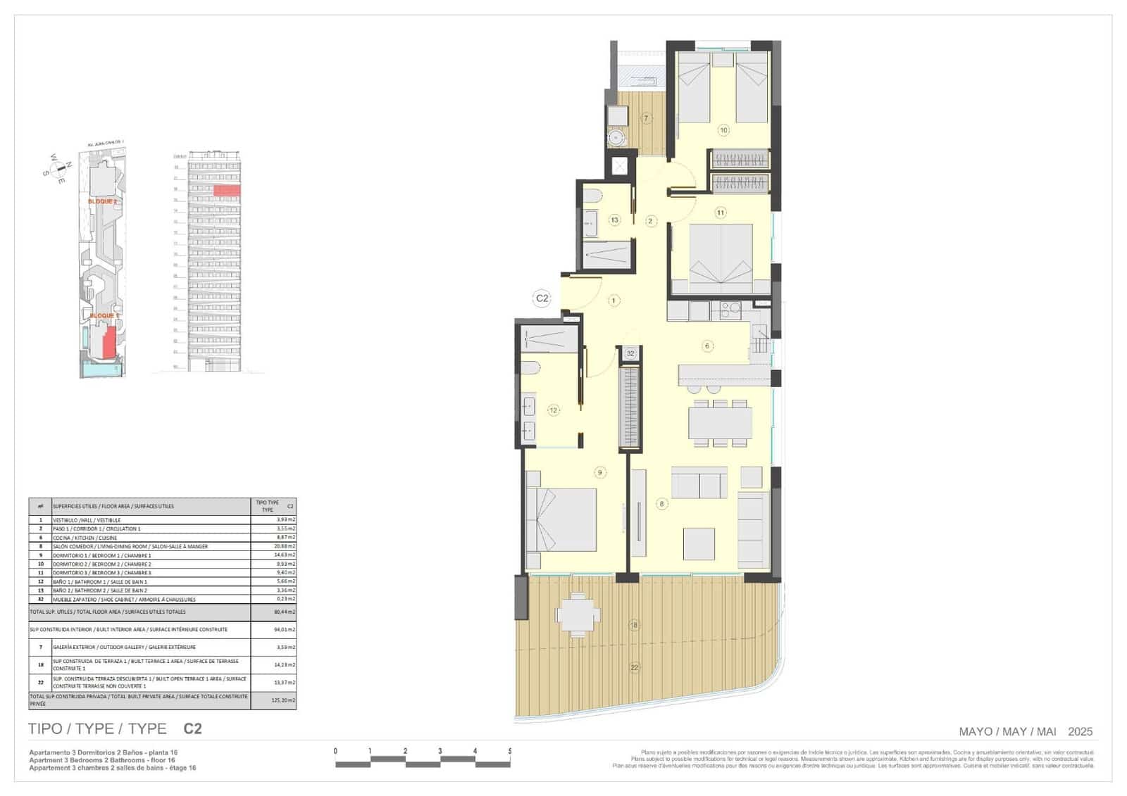 3 soveværelse Lejlighed til salg i Calpe / Calp med swimmingpool garage - € 1.014.000 (Ref: 9104742)