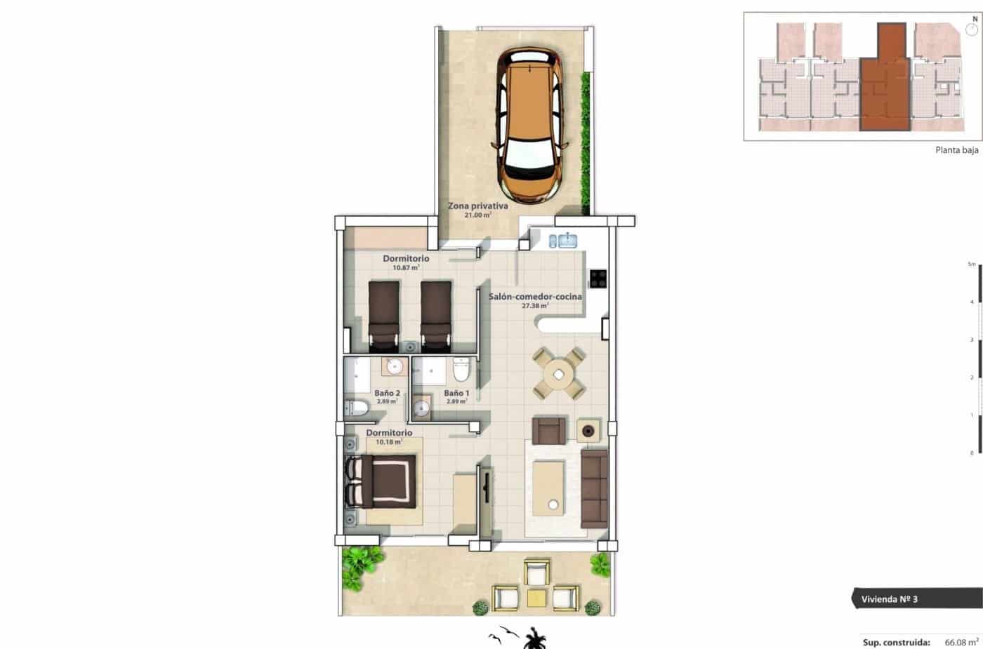 2 soveværelse Rækkehus til salg i Lo Pagan med swimmingpool - € 245.000 (Ref: 9106603)