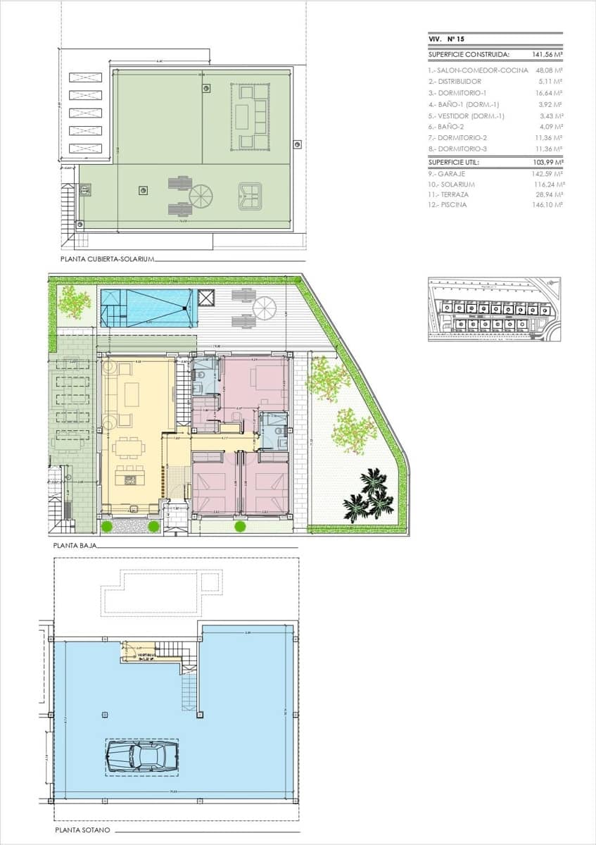 3 quarto Moradia para venda em Torrevieja com piscina garagem - 555 000 € (Ref: 9106605)