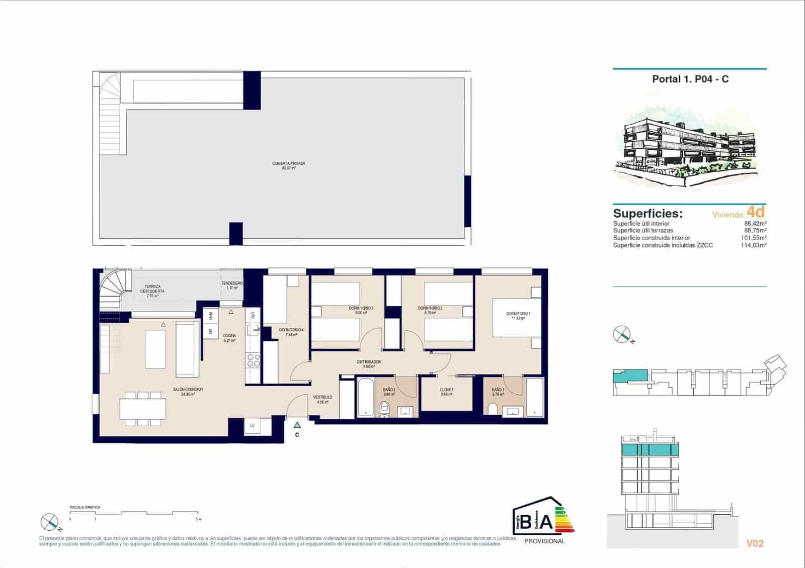 4 sypialnia Penthouse na sprzedaż w Miasto Alicante / Alacant z basenem garażem - 460 500 € (Ref: 9107636)