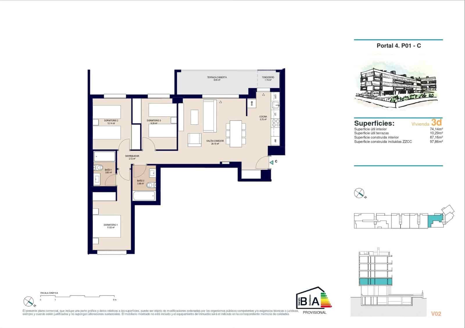 3 sypialnia Penthouse na sprzedaż w Miasto Alicante / Alacant z basenem garażem - 413 500 € (Ref: 9107637)