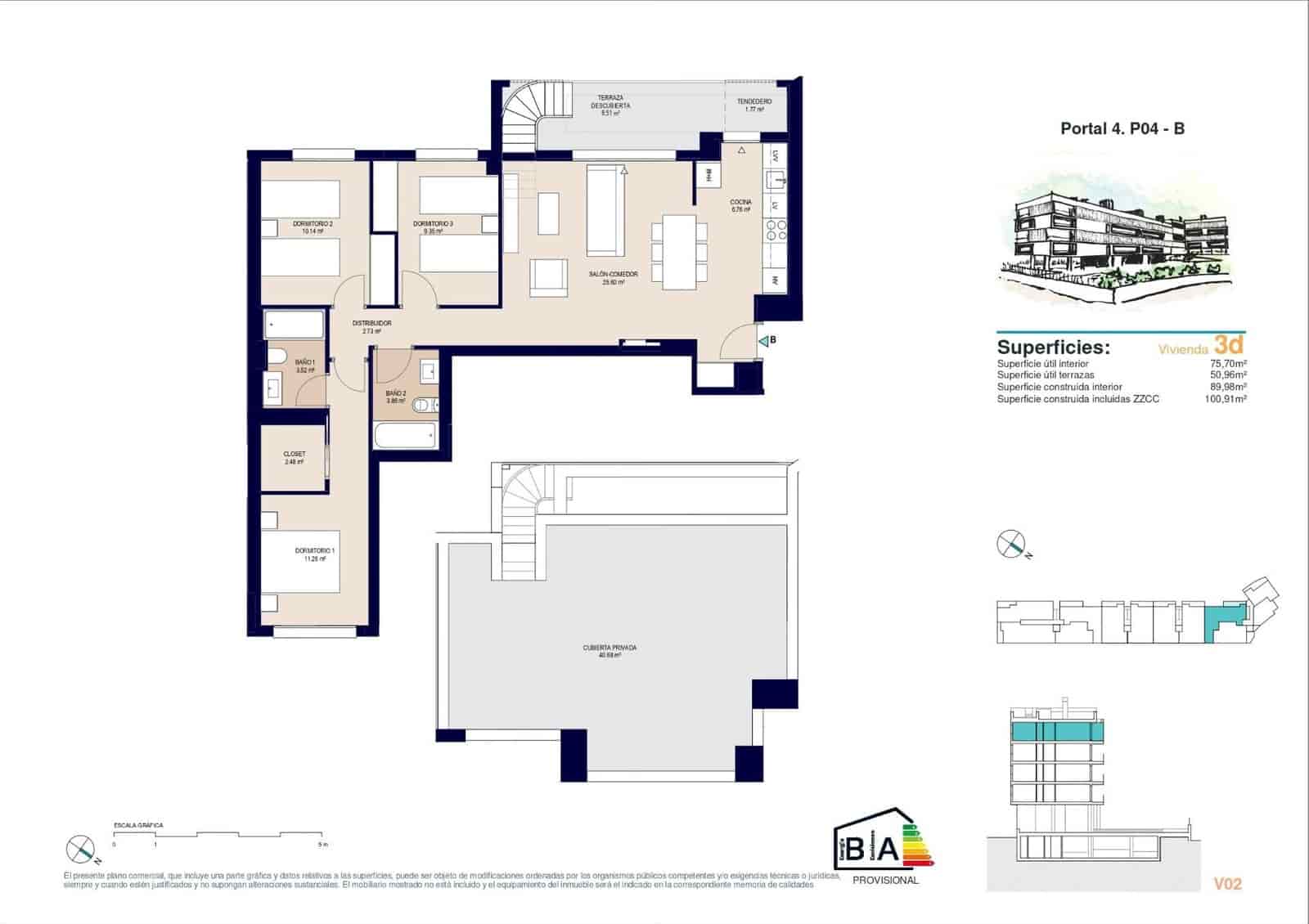3 sypialnia Penthouse na sprzedaż w Miasto Alicante / Alacant z basenem garażem - 413 500 € (Ref: 9107637)
