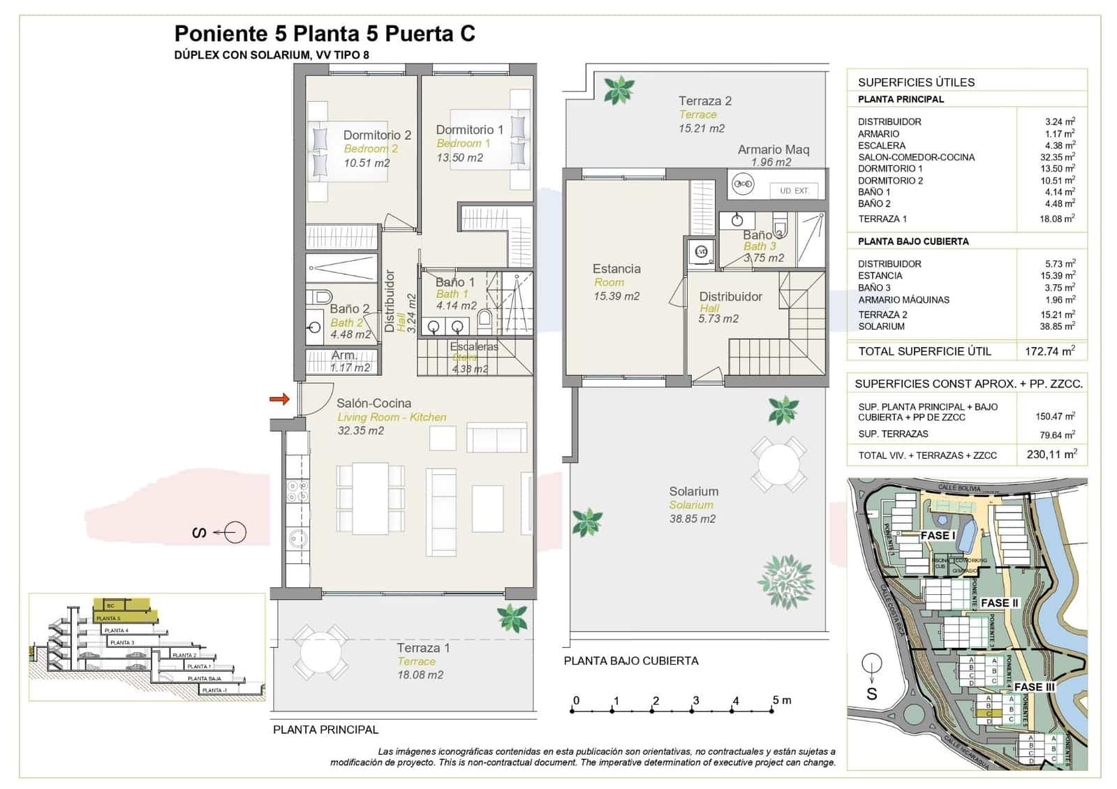 3 sypialnia Penthouse na sprzedaż w Finestrat z basenem garażem - 610 000 € (Ref: 9116741)