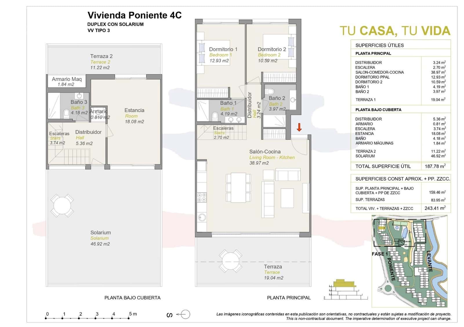 3 sypialnia Penthouse na sprzedaż w Finestrat z basenem garażem - 610 000 € (Ref: 9116741)