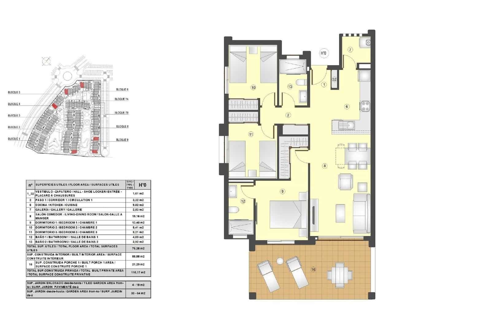 3 soveværelse Lejlighed til salg i Pulpi med swimmingpool - € 228.000 (Ref: 9129830)