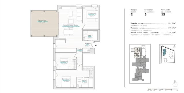3 sovrum Lägenhet till salu i Dénia med pool - 326 000 € (Ref: 9129832)