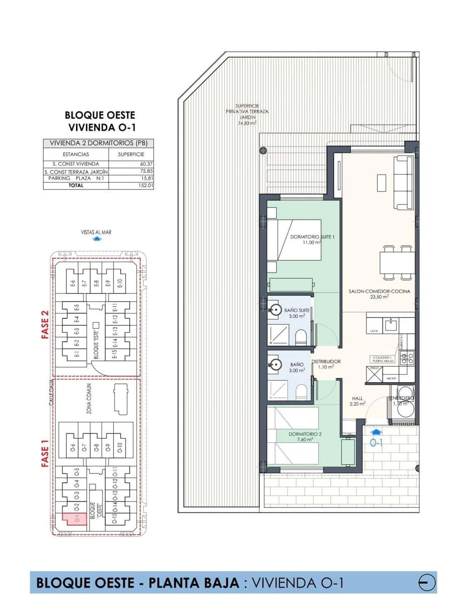 2 bedroom Bungalow for sale in El Mojon with pool garage - € 355,000 (Ref: 9129840)