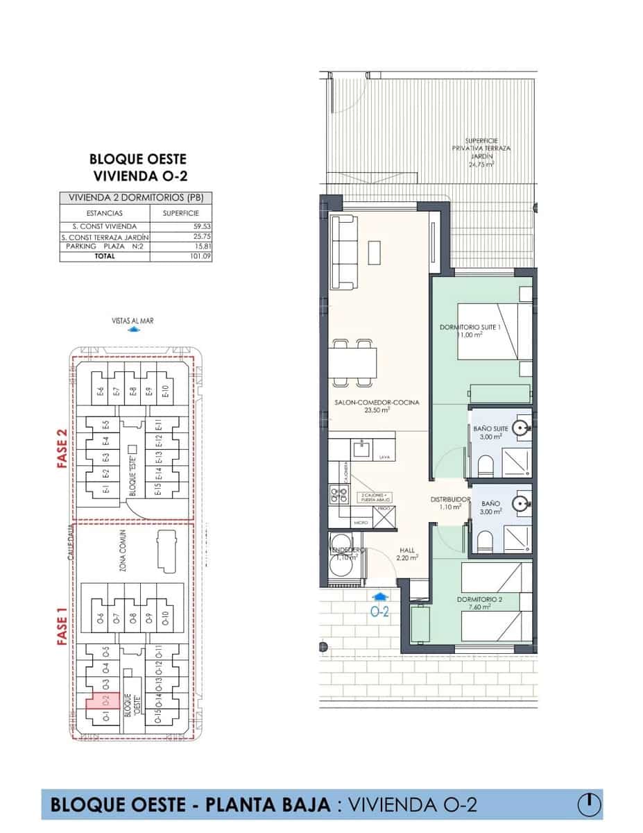2 bedroom Bungalow for sale in El Mojon with pool garage - € 355,000 (Ref: 9129840)