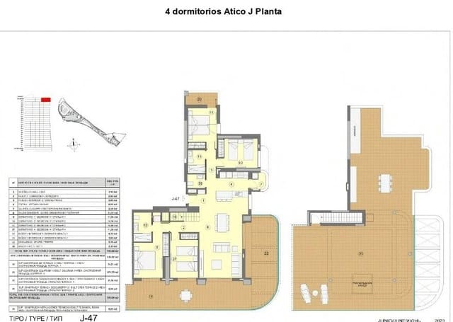 4 soverom Penthouse til salgs i Via Parque, Benidorm med svømmebasseng garasje - € 880 000 (Ref: 9129842)