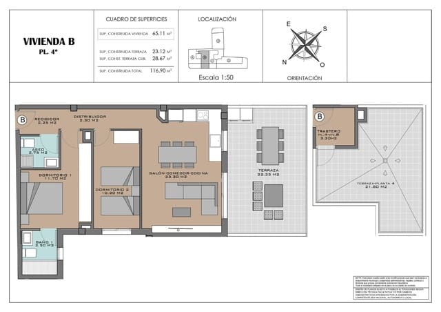 2 bedroom Penthouse for sale in Santa Pola with pool garage - € 340,000 (Ref: 9143010)