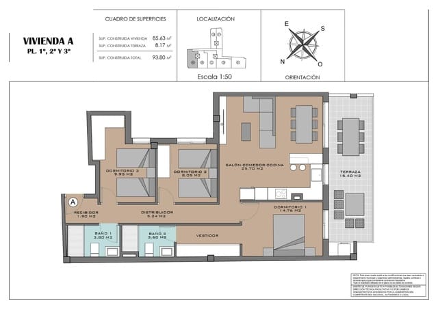 3 sypialnia Apartament na sprzedaż w Santa Pola z basenem garażem - 295 000 € (Ref: 9143011)
