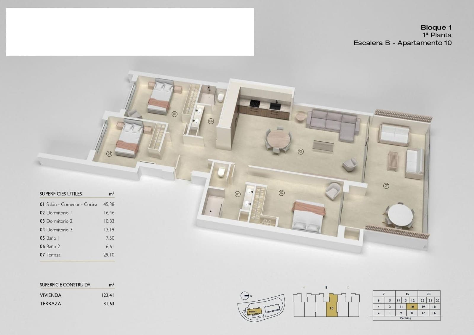 3 soveværelse Lejlighed til salg i Las Colinas Golf med swimmingpool garage - € 475.000 (Ref: 9159587)
