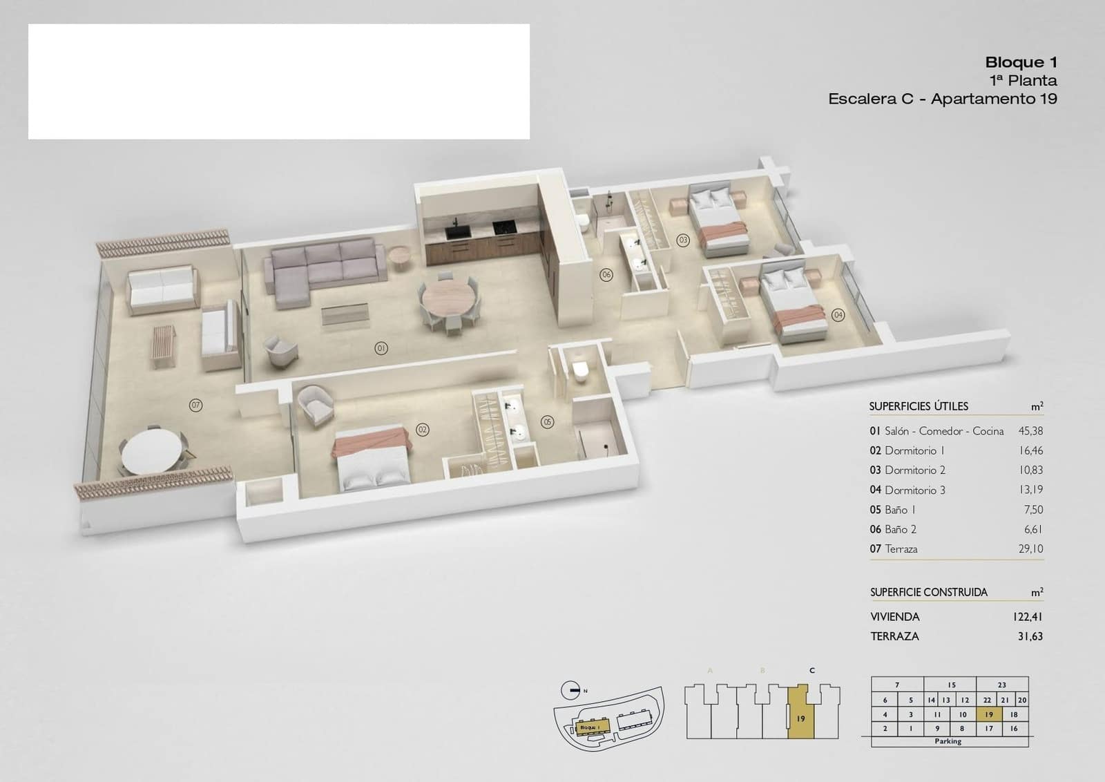 3 soveværelse Lejlighed til salg i Las Colinas Golf med swimmingpool garage - € 475.000 (Ref: 9159587)