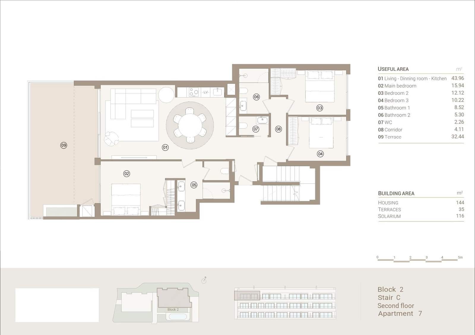 3 quarto Penthouse para venda em Las Colinas Golf com piscina garagem - 895 000 € (Ref: 9161135)