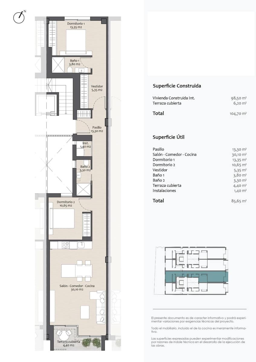 2 soveværelse Lejlighed til salg i Altea med garage - € 465.000 (Ref: 9176540)