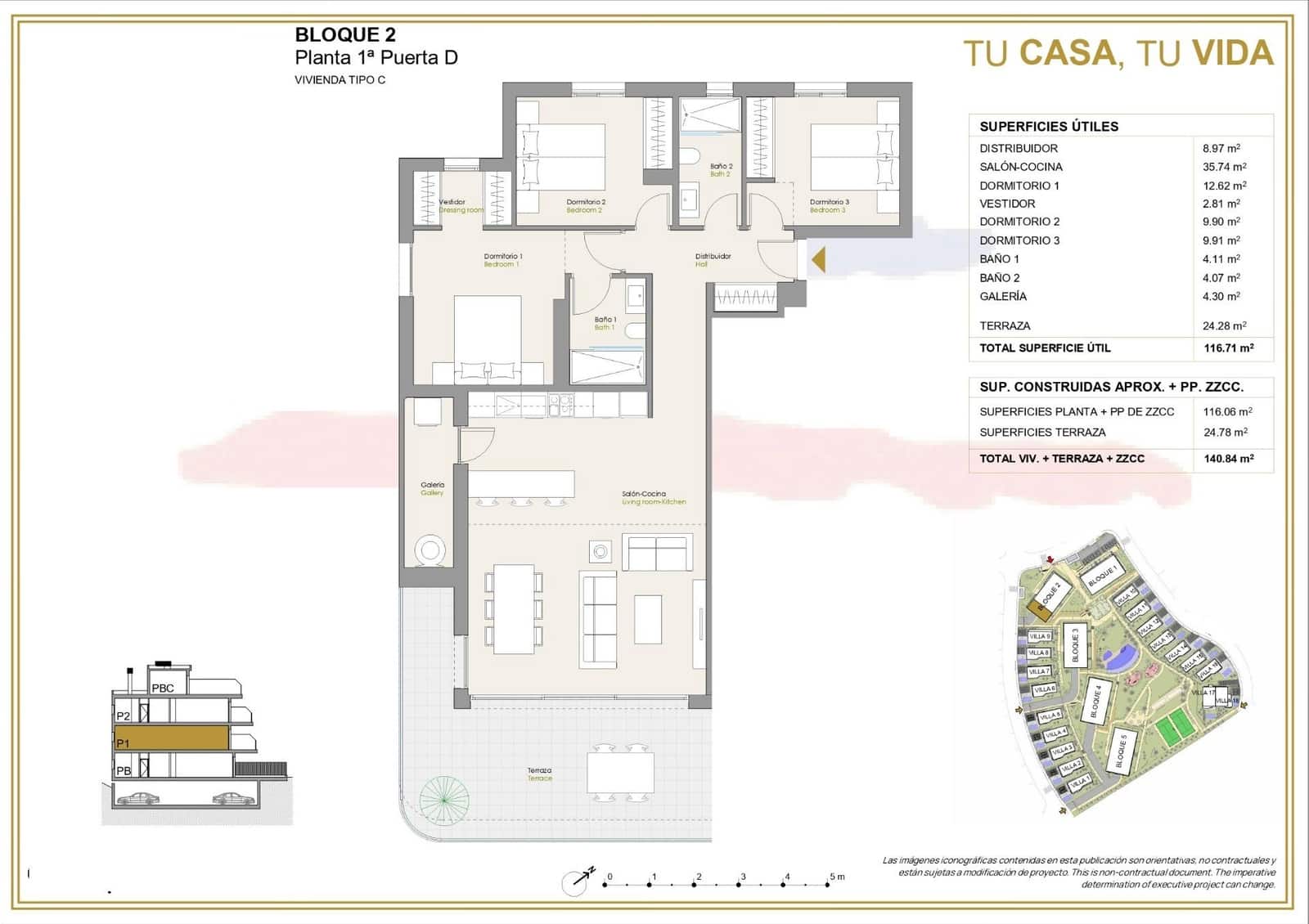 3 soverom Leilighet til salgs i Finestrat med svømmebasseng garasje - € 475 000 (Ref: 9375169)