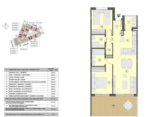 2 soverom Leilighet til salgs i Los Balcones med svømmebasseng garasje - € 315 000 (Ref: 9682515)