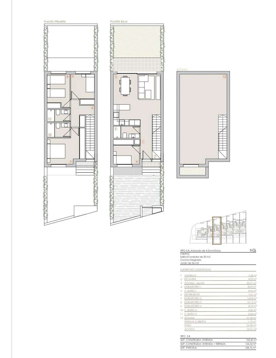 4 chambre Villa/Maison Mitoyenne à vendre à Javea / Xabia avec piscine garage - 582 000 € (Ref: 9738926)