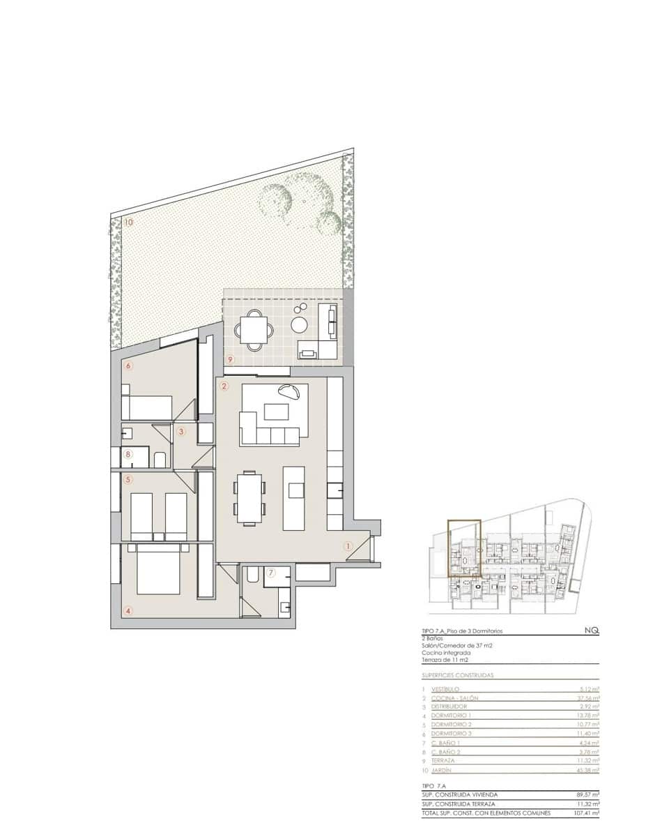 Apartamento de 3 habitaciones en Javea / Xàbia en venta con piscina garaje - 458.000 € (Ref: 9738928)
