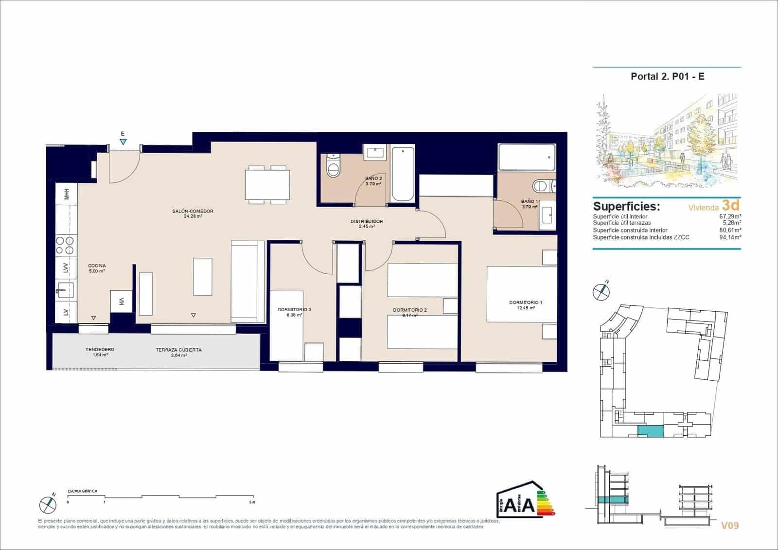 2 slaapkamer Appartement te koop in Alicante stad met zwembad garage - € 243.500 (Ref: 9839361)
