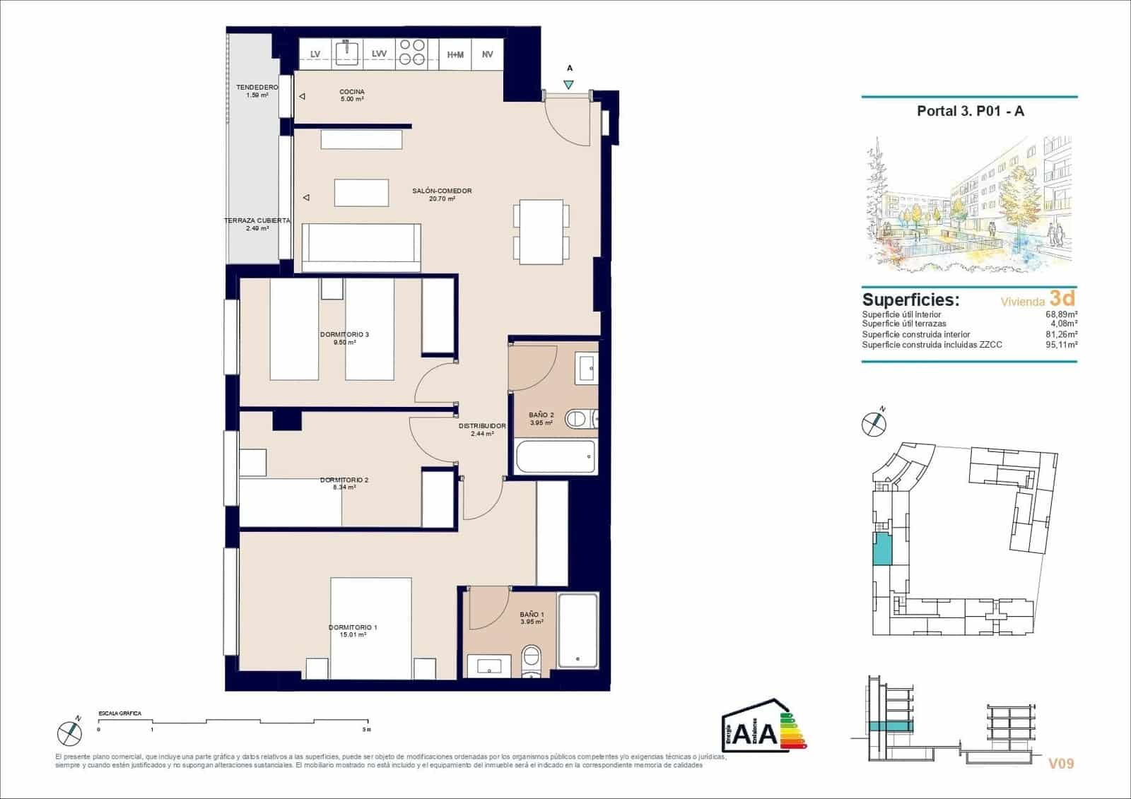 2 slaapkamer Appartement te koop in Alicante stad met zwembad garage - € 243.500 (Ref: 9839361)