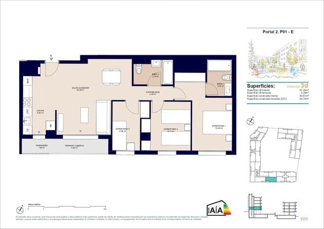 2 slaapkamer Appartement te koop in Alicante stad met zwembad garage - € 243.500 (Ref: 9839361)