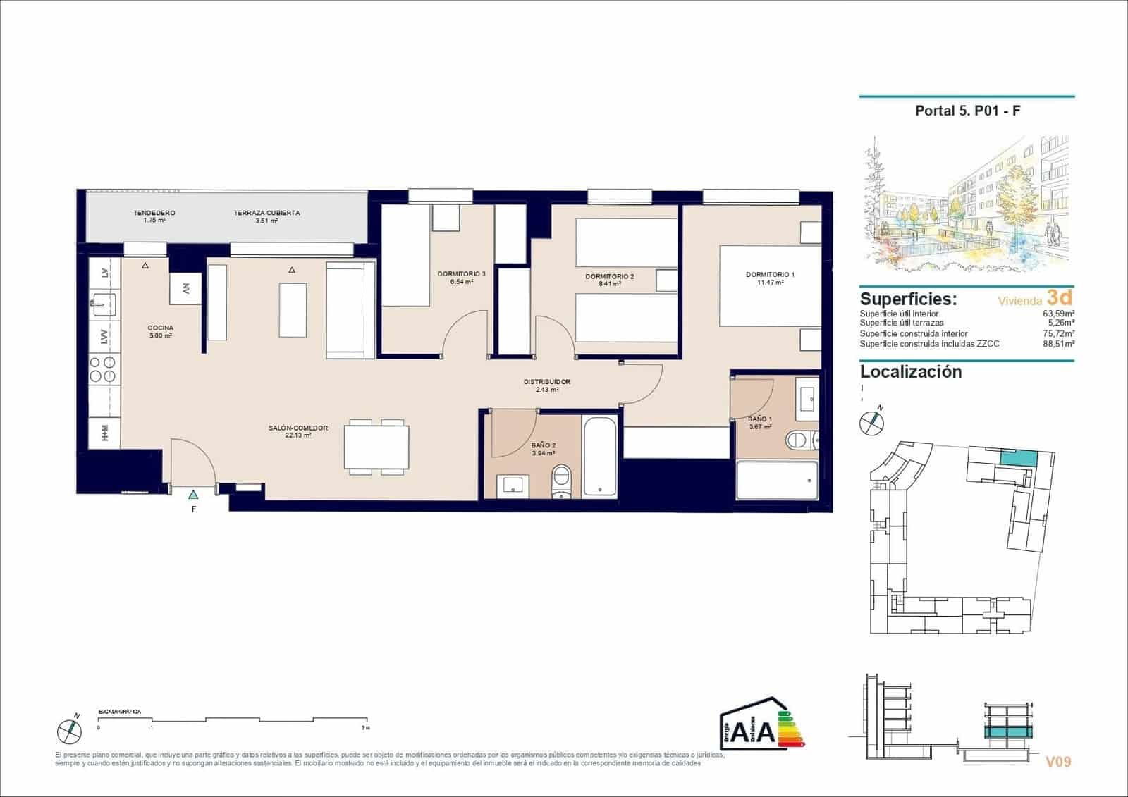 3 slaapkamer Appartement te koop in Alicante stad met zwembad garage - € 277.500 (Ref: 9839362)