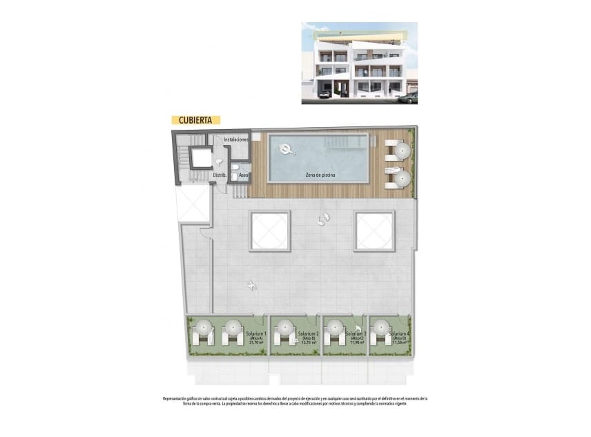 2 bedroom Penthouse for sale in Torrevieja with pool garage - € 350,000 (Ref: 10012345)
