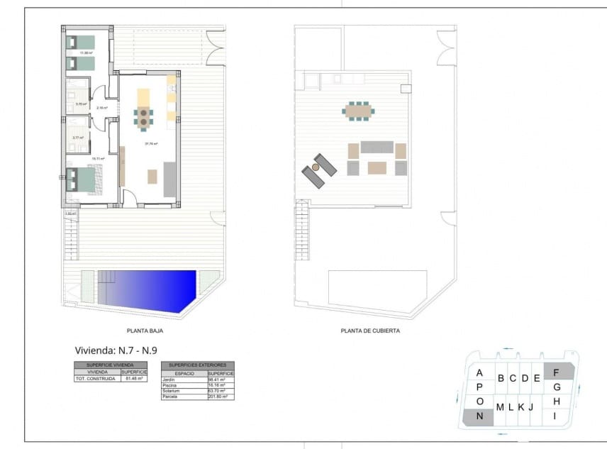 2 Zimmer Villa zu verkaufen in Roldan mit Pool Garage - 299.900 € (Ref: 10116070)