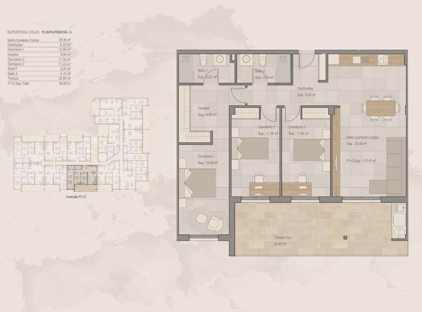 3 bedroom Apartment for sale in Torre-Pacheco with pool garage - € 196,000 (Ref: 8418808)