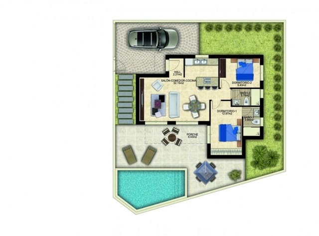 2 soveværelse Villa til salg i Benijófar med swimmingpool garage - € 453.000 (Ref: 8820838)