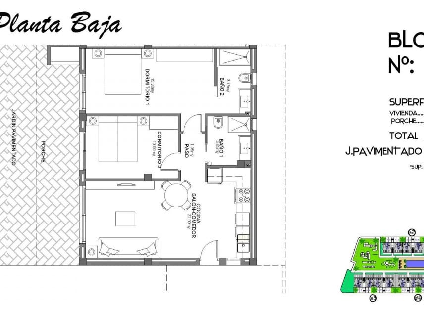 Bungalow de 2 habitaciones en Algorfa en venta con piscina - 261.000 € (Ref: 8837656)