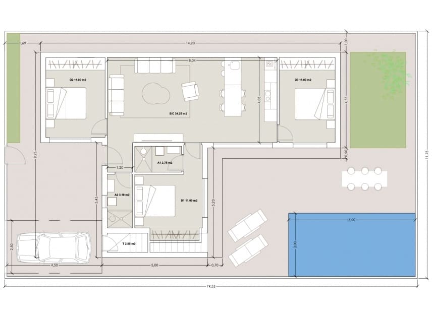 3 soveværelse Villa til salg i Roldan med swimmingpool garage - € 389.950 (Ref: 8863083)